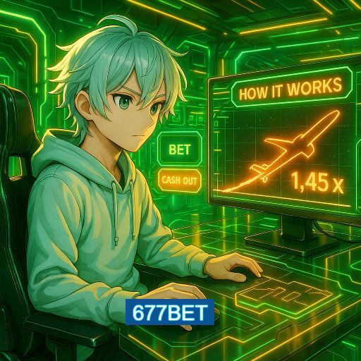 Imagem promocional do app oficial 677BET destacando a conveniência de jogar cassino online pelo celular ou navegador