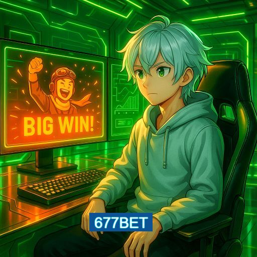 Imagem promocional do app oficial 677BET destacando a conveniência de jogar cassino online pelo celular ou navegador