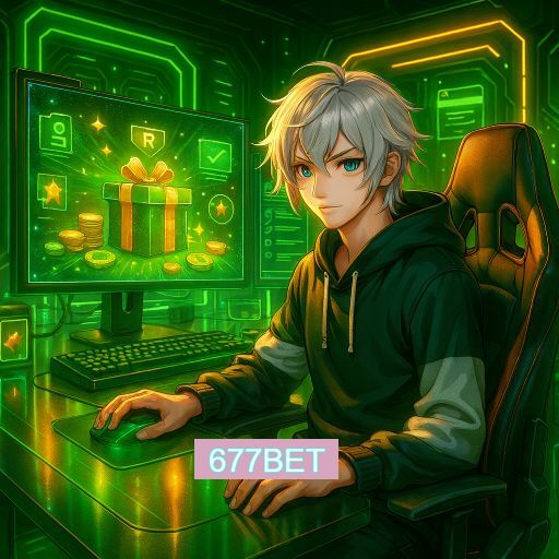 Imagem promocional do app oficial 677BET destacando a conveniência de jogar cassino online pelo celular ou navegador