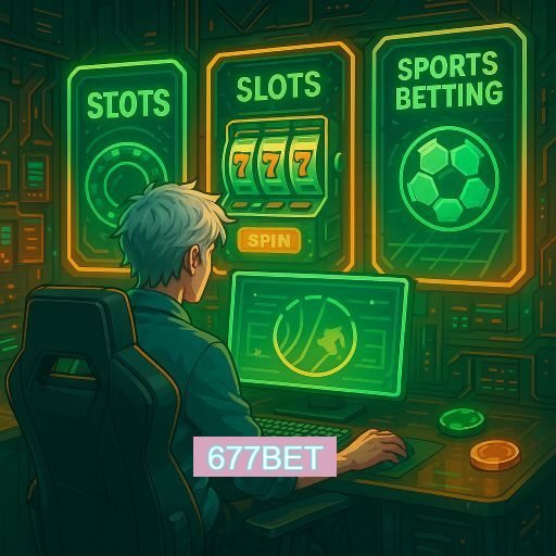 Imagem promocional do app oficial 677BET destacando a conveniência de jogar cassino online pelo celular ou navegador
