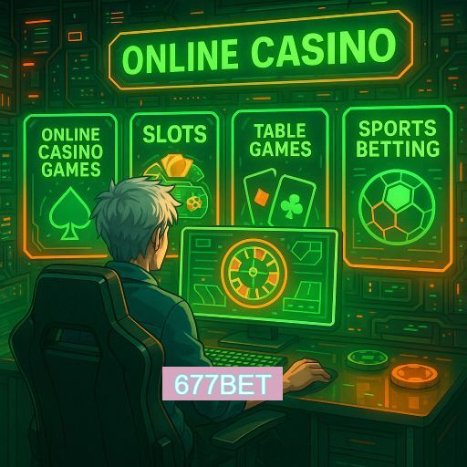 Imagem promocional do app oficial 677BET destacando a conveniência de jogar cassino online pelo celular ou navegador