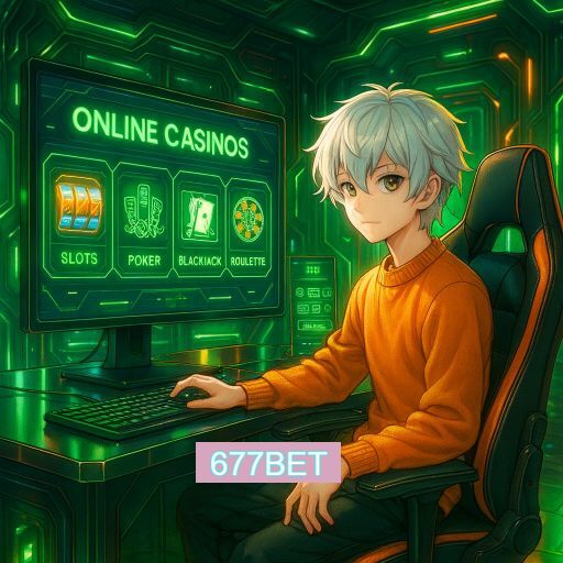 Imagem promocional do app oficial 677BET destacando a conveniência de jogar cassino online pelo celular ou navegador