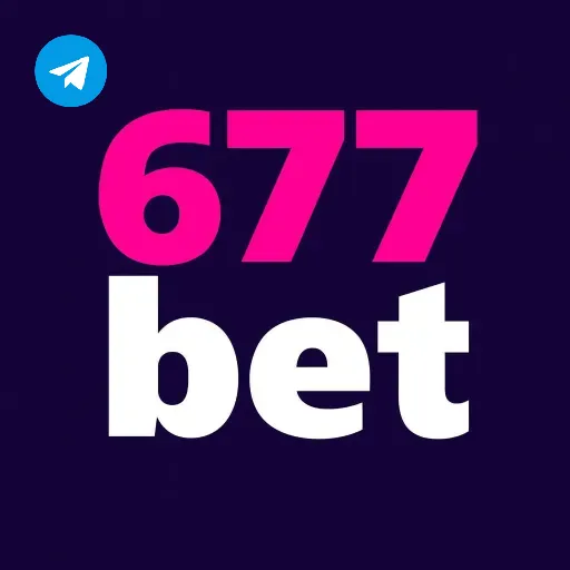 Imagem promovendo o canal oficial da 677bet no Telegram